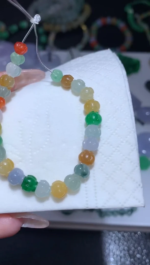 未镶嵌定制翡翠莲花珠