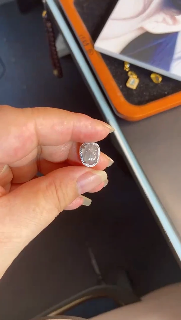 吊坠(不含链)银S925镶嵌翡翠1