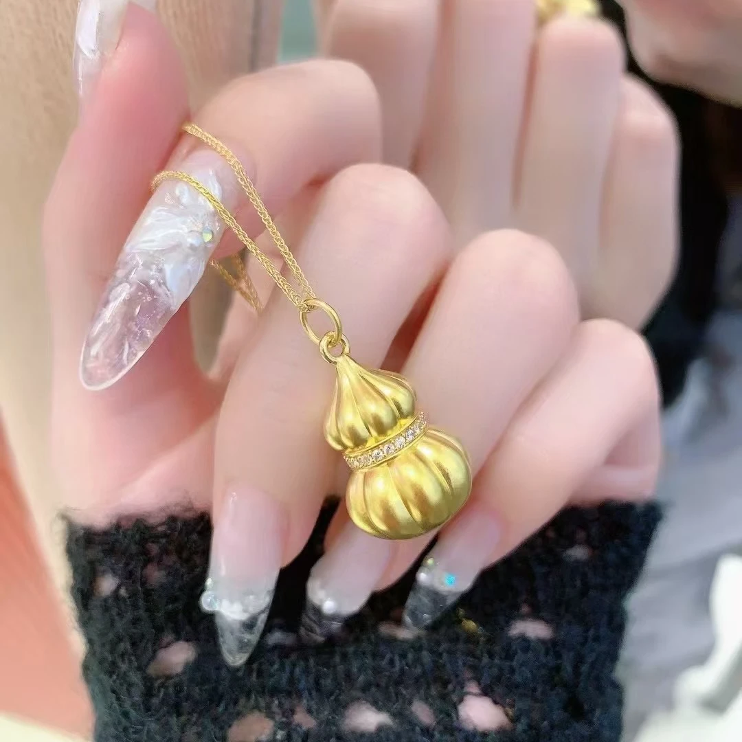 足金999南瓜葫芦吊坠莫桑不含链