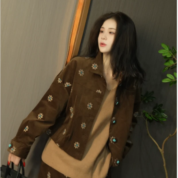 【秋棠】 精品时尚碎花YF8715外套