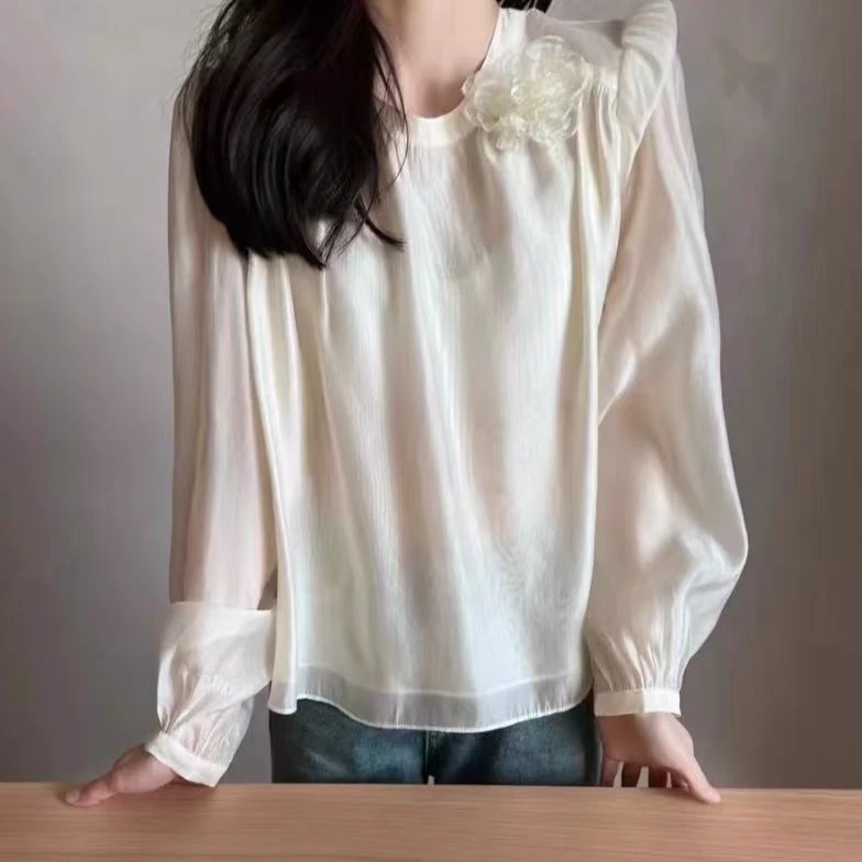【特价-占单者限购】Q2792 轻盈雪纺面料|甜美圆领灯笼袖上衣 K2026