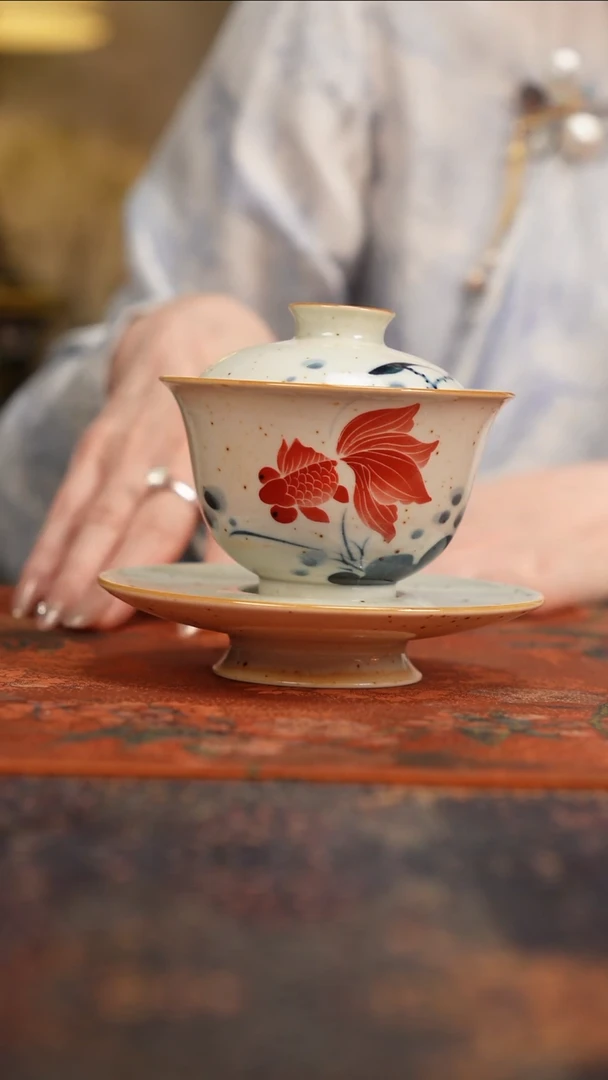 景德镇陶瓷杯碗柴烧多人
