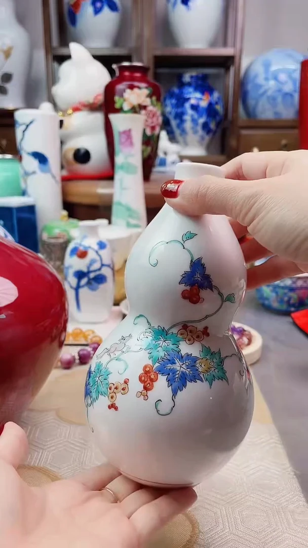 【闪购商品】盘柿右卫门葫芦瓶