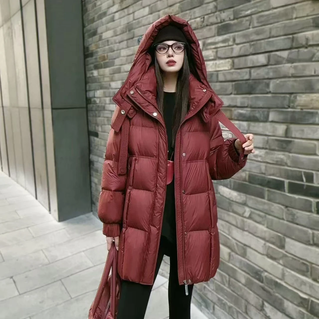 022连帽时尚羽绒服美式复古