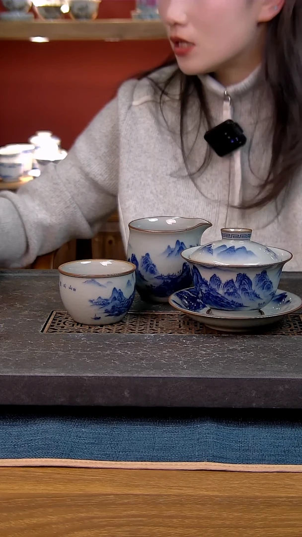 简装家用款3件套 老陶泥开片纹陶瓷茶具