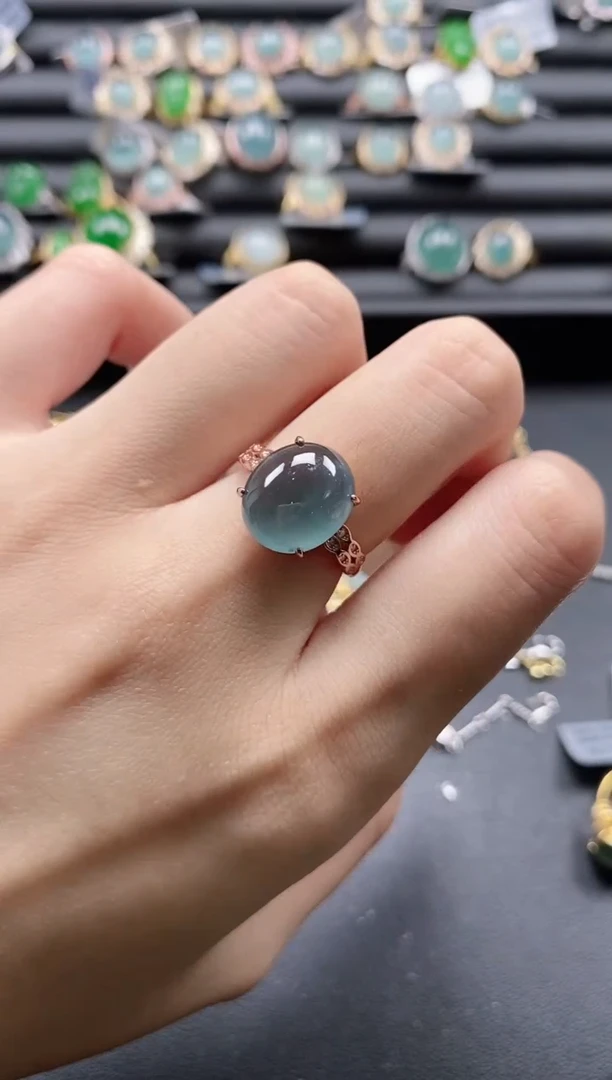 【闪购商品】翡翠戒指银S925镶嵌51151