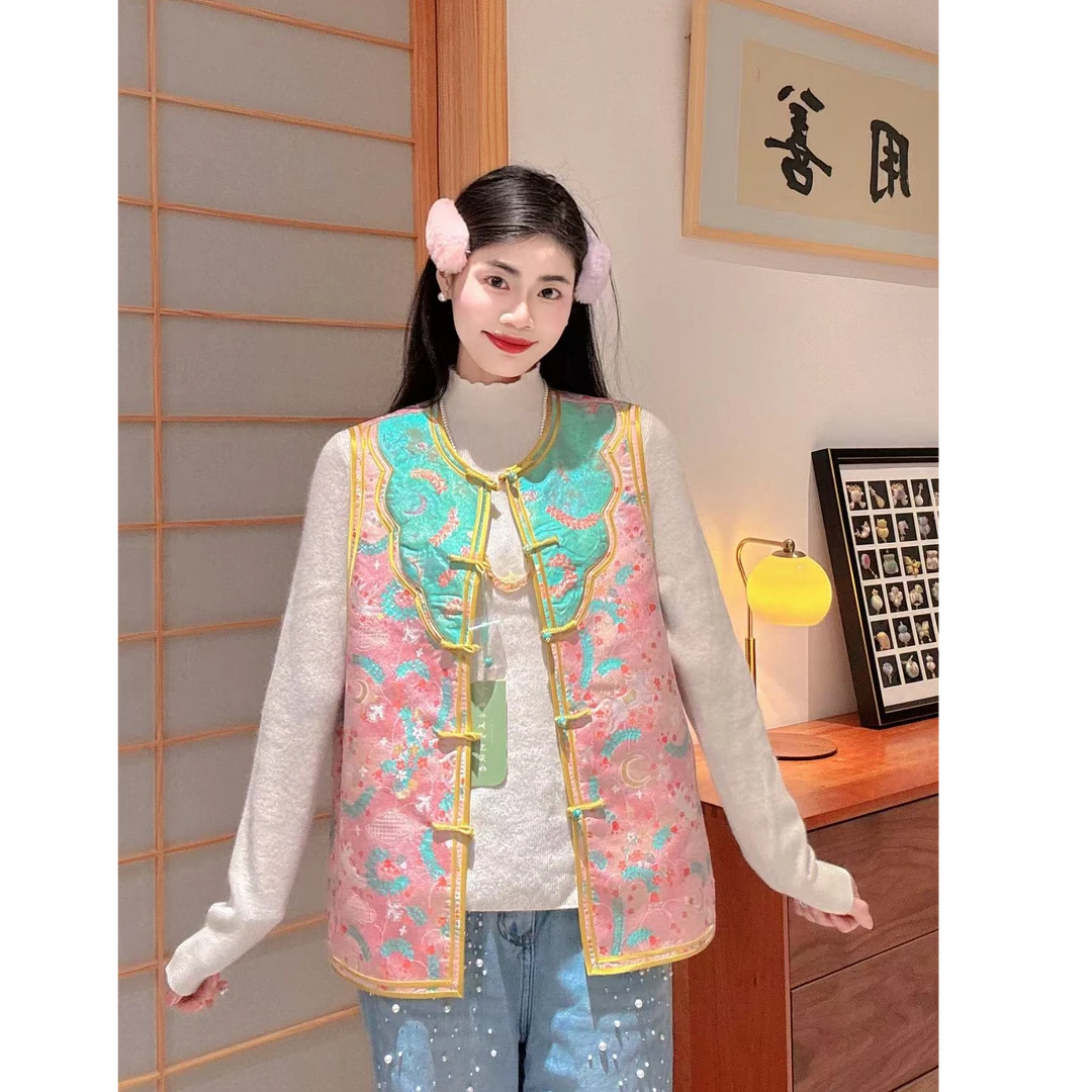 4693小兔子宋锦如意两面穿马甲