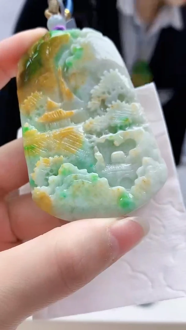 未镶嵌定制翡翠5145lr-毛货挂件9