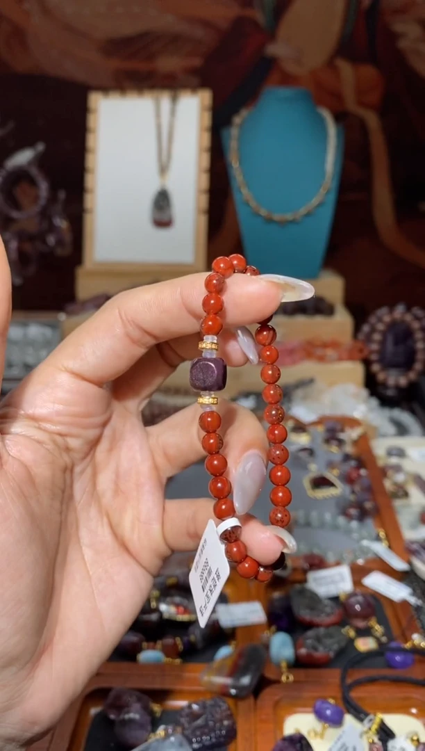 【闪购商品】水晶DIY手串18K金镶嵌红极光