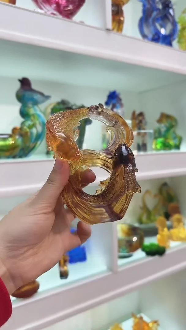 手工艺品琉璃双鱼