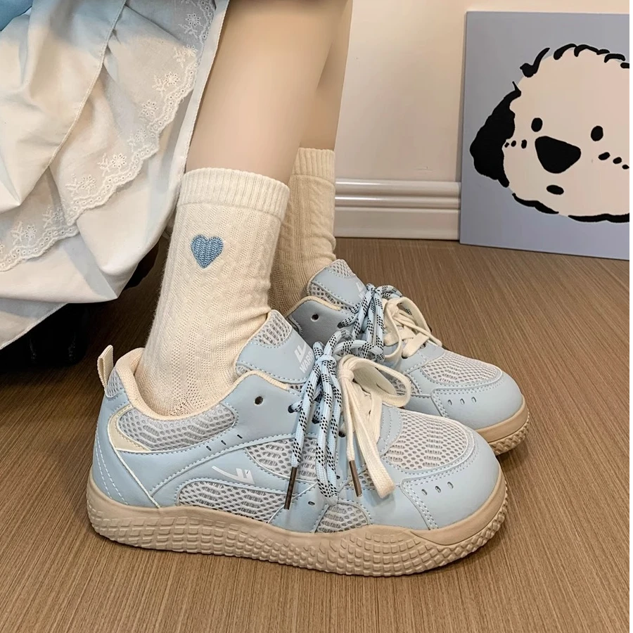 回力德训鞋女2025夏季新款网面复古运动休闲鞋薄款百搭学生小白鞋