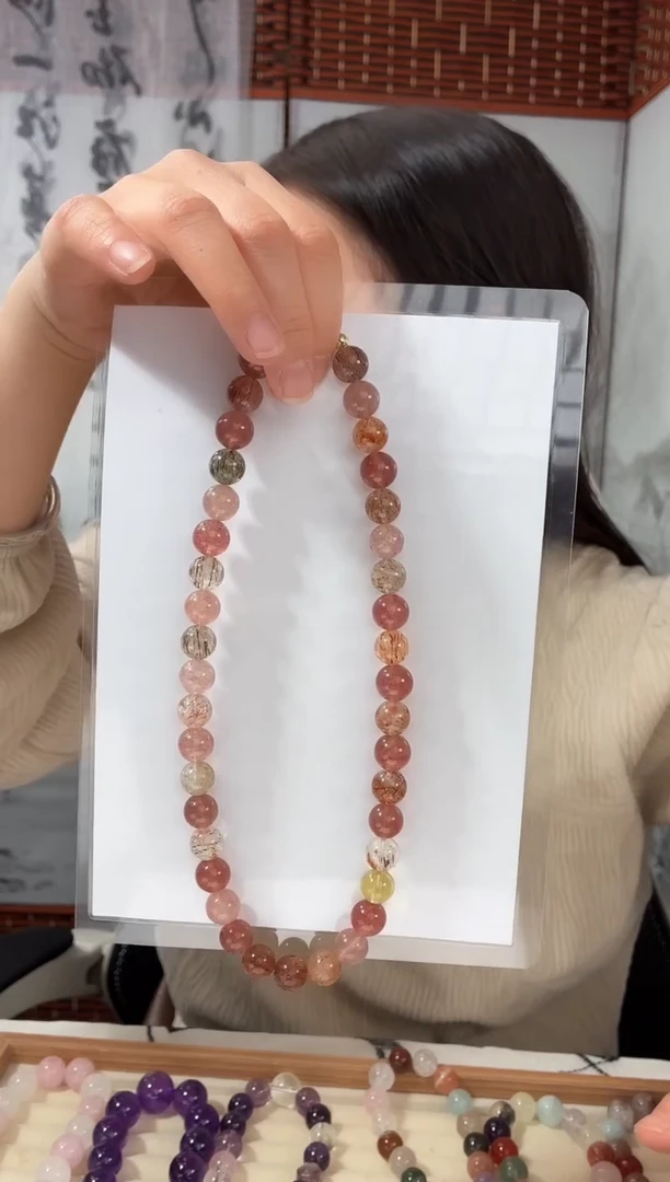 非金属无非金属无天然草莓超七项链