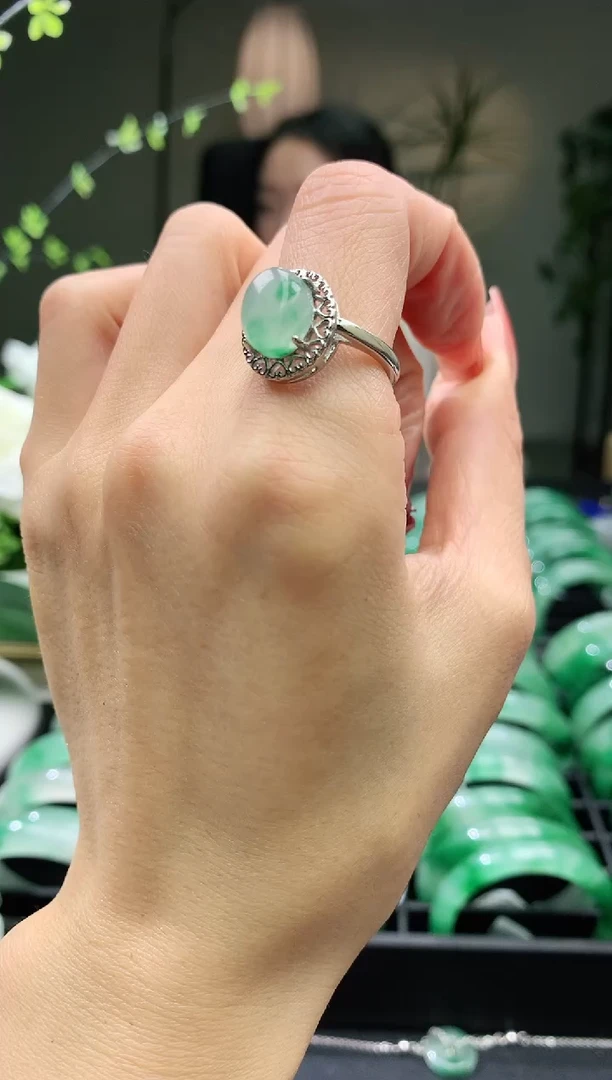 【闪购商品】石英质玉戒指合金戒指