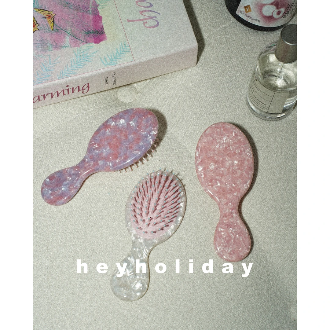 高级感个性醋酸板材气囊梳女孩发梳按摩梳网红气质可爱少女梳子