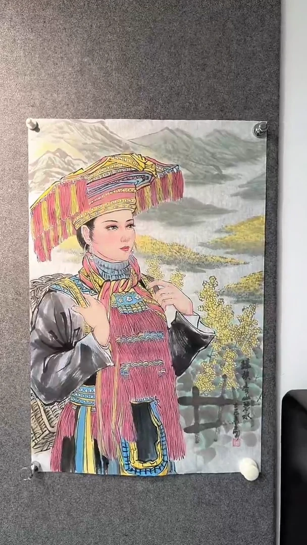 国画陈来彦老师开三