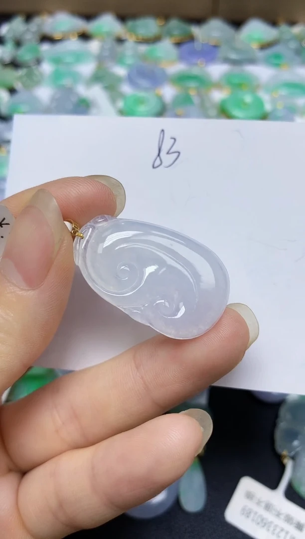 翡翠18K金镶嵌颈饰 天然翡翠A货