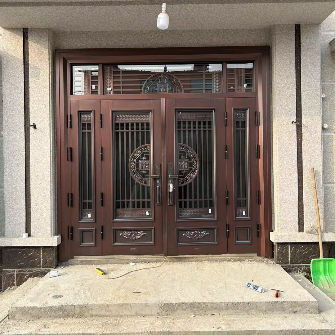 锌镁合金四开字母别墅入户大门颜色款式一对一私人定制全国发货