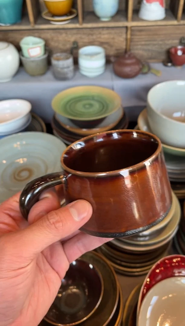 【闪购商品】瓷片692窑变黑夜星辰马克杯