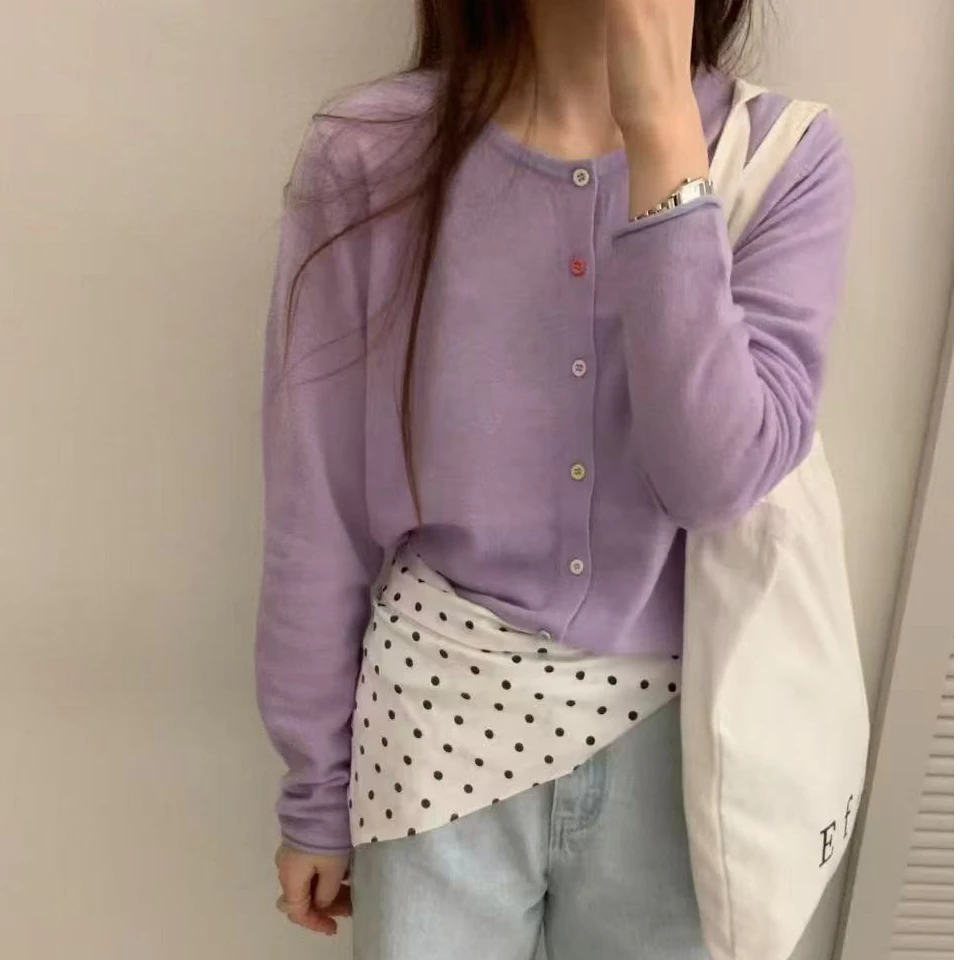 玉米家春季新款韩系v领女装全羊毛网红森系千金女针织衫