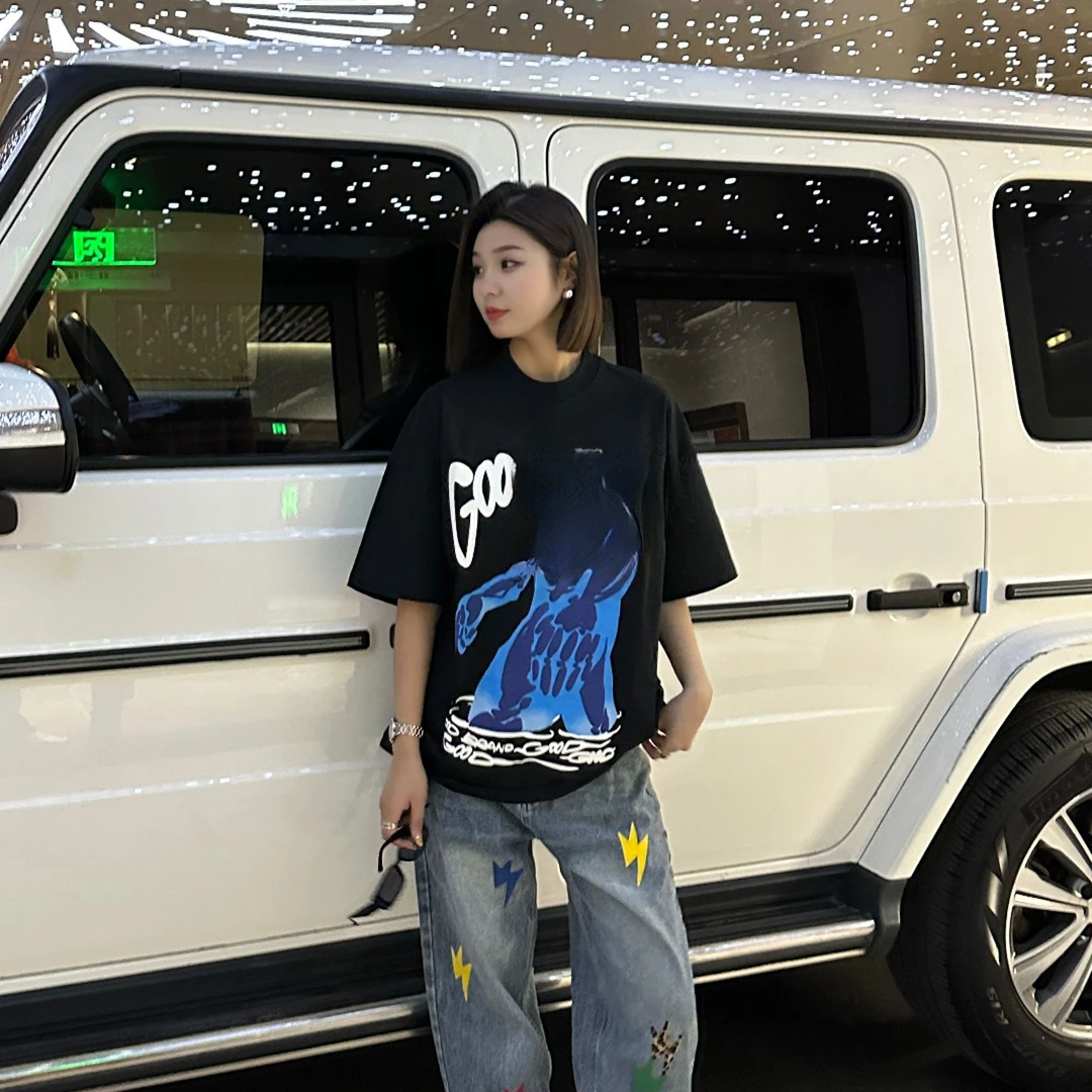 重磅纯棉时尚【GD巨型骨架】短袖T恤，男女同款