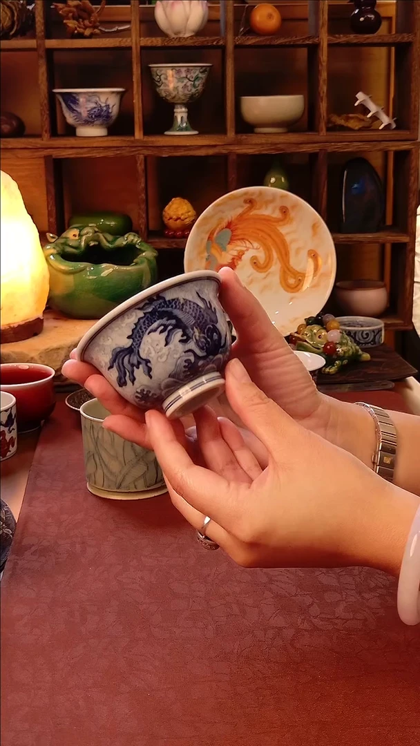 【手工手绘大鱼海棠压手杯】