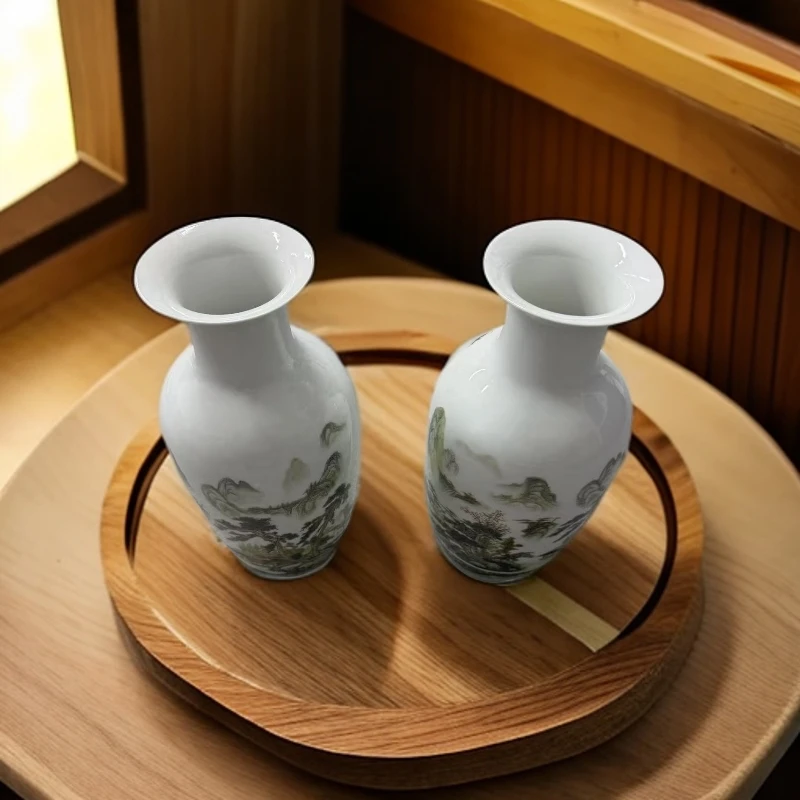 BB00243*2个/山水对瓶/陶瓷