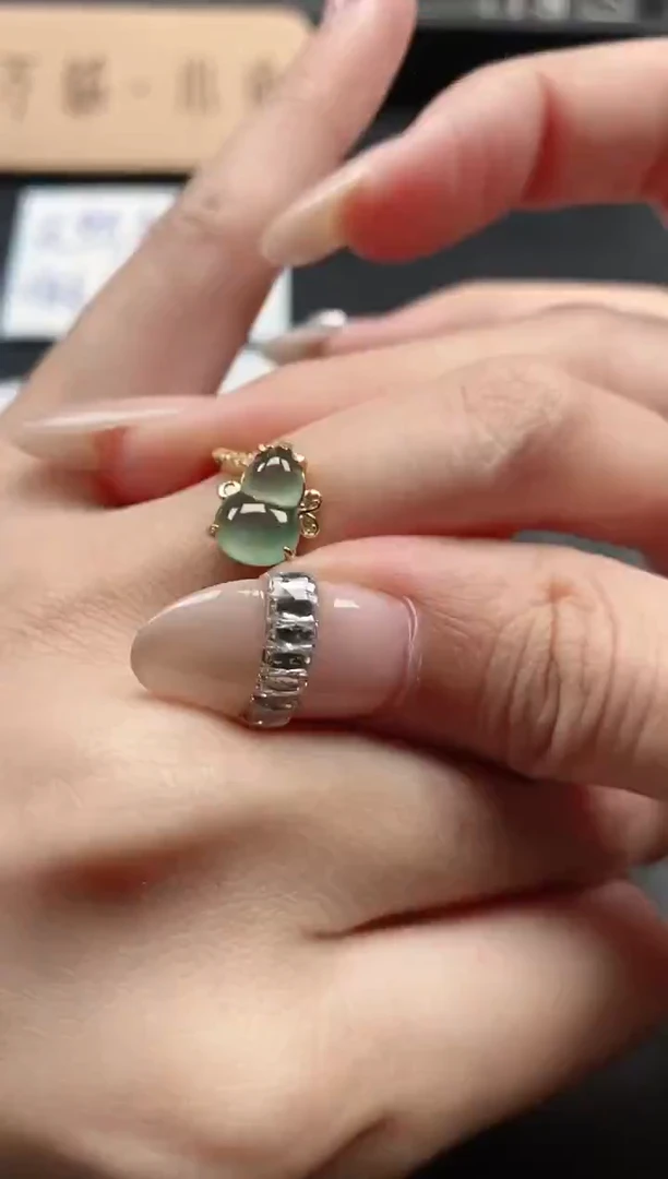 银S925镶嵌戒指翡翠51511