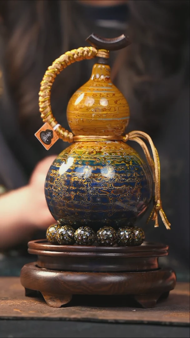 【闪购商品】YO222漆艺酒葫芦不包手串及旋转底座