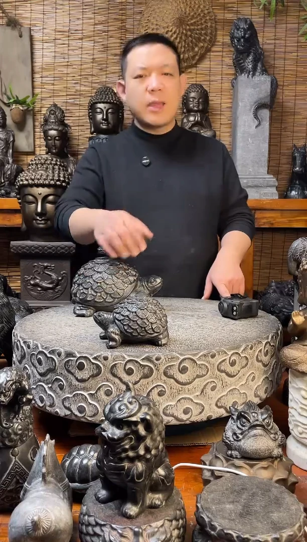 石材福利 小金钱龟  天然青石雕刻