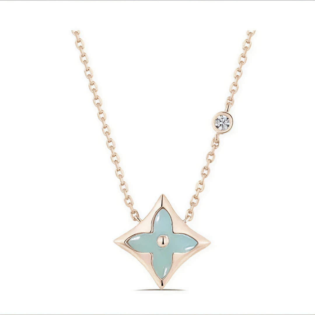 天河老花项链设计轻奢气质 8515