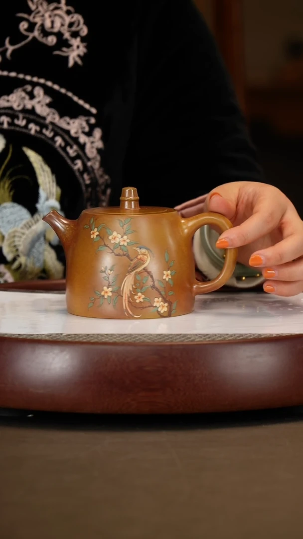 【闪购商品】紫砂茶壶【杨建英】红金砂汉铎  300CC