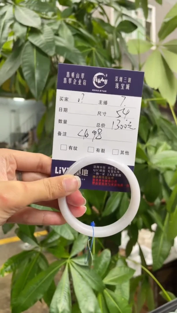 未镶嵌手镯翡翠。*Q 54正圈 4098