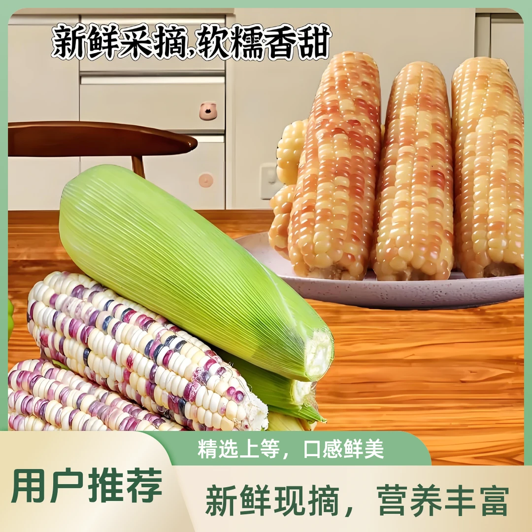 <雪姨菜园>大棚自产“花粘玉米” （4.7-5斤） 好吃不贵花糯玉米北京市
