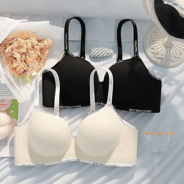 字母肩带无痕小胸聚拢文胸女无钢圈提拉侧收副乳夏季薄款美背内衣