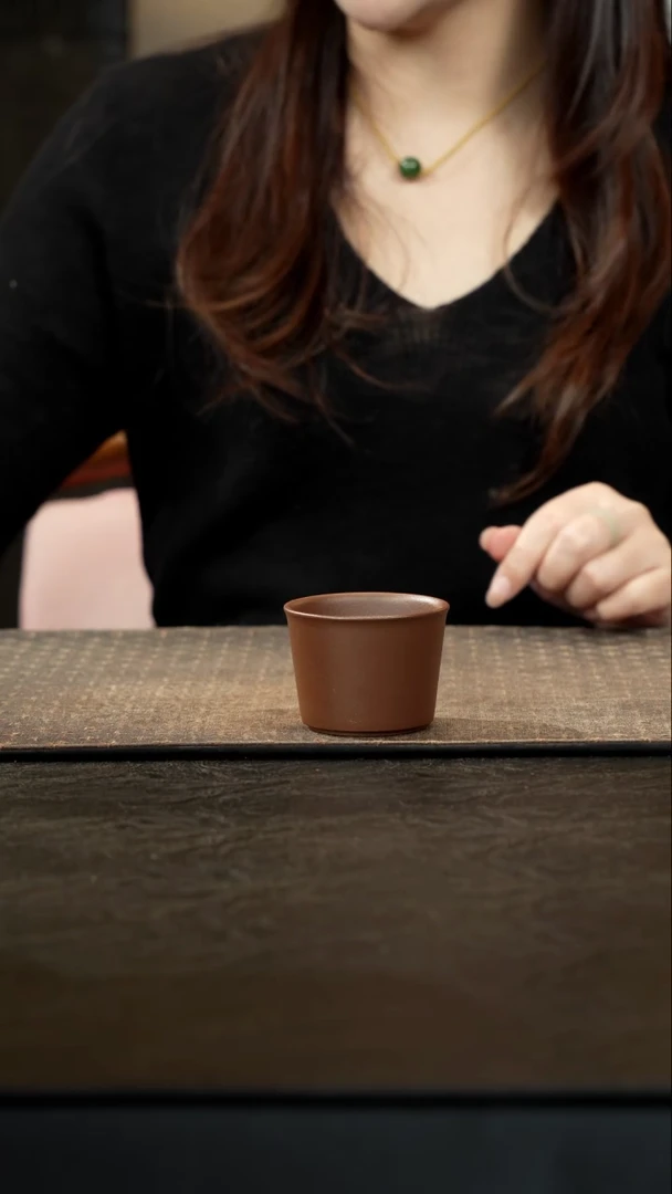 茶壶紫砂柴烧紫泥马蹄杯70cc