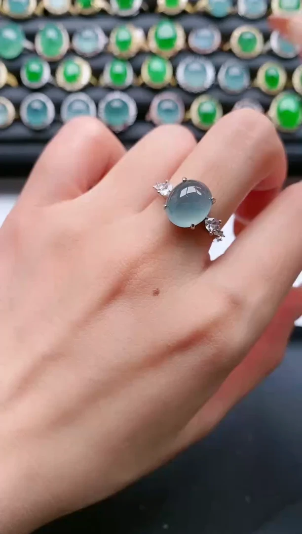 【闪购商品】翡翠戒指银S925镶嵌111111