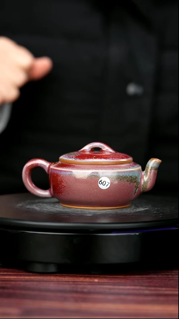 盖碗瓷607#苗幸伟一级品原矿钧瓷汉瓦壶