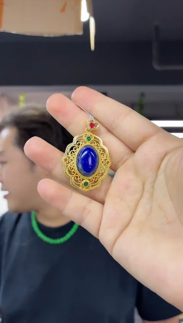 未镶嵌青金石颈饰多样性发其一，颜色微差