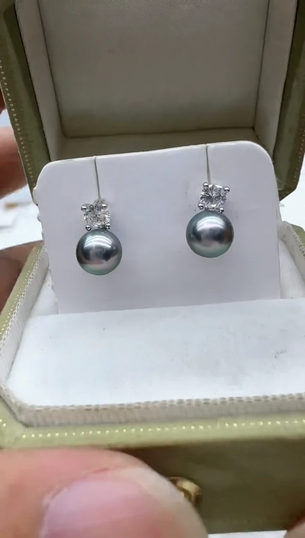 【闪购商品】海水珍珠耳饰银S925镶嵌清货