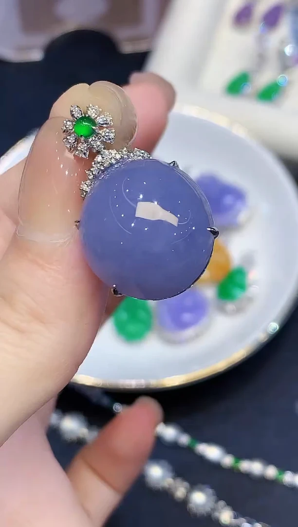 吊坠(不含链)18K金镶嵌翡翠WZJ