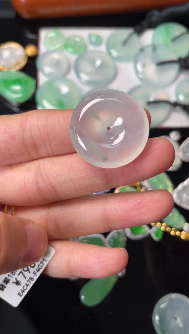 【闪购商品】翡翠颈饰未镶嵌缅甸翡翠平安扣约25 6.1