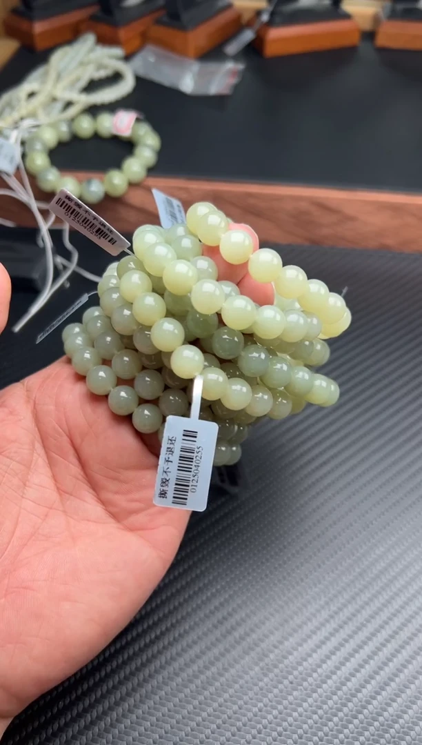 手串未镶嵌和田玉若羌微色差卡10Jm多样性发货拍一发一
