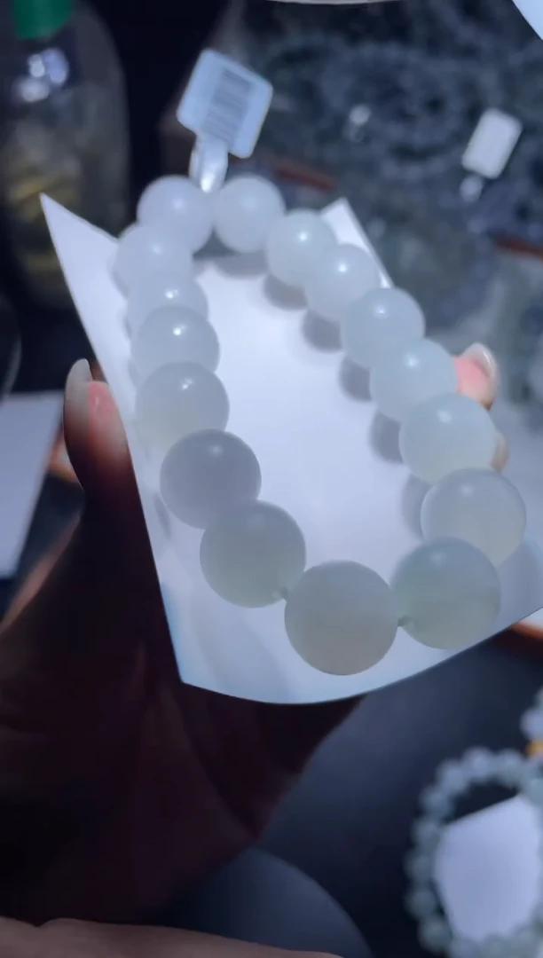 【闪购商品】定制翡翠未镶嵌天然缅甸A货翡翠手串75尺寸12.7