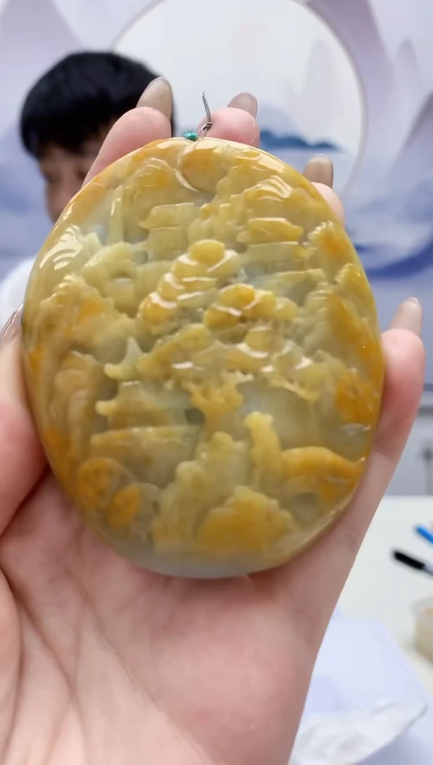 【闪购商品】定制翡翠未镶嵌4925jw-毛货挂件53