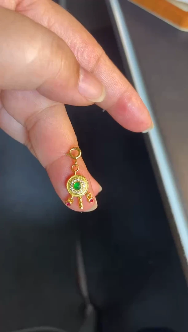 吊坠(不含链)银S925镶嵌翡翠1