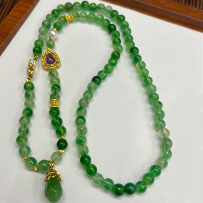 高定珠宝翡翠飘花项链YL316S0028