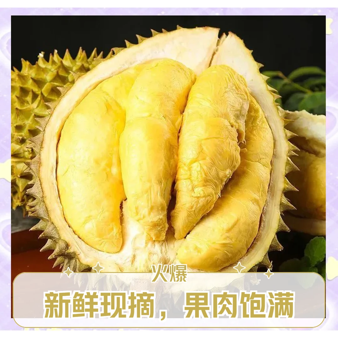 小马鲜果）特级干尧鲜榴莲3-8斤核大干尧泰国东部