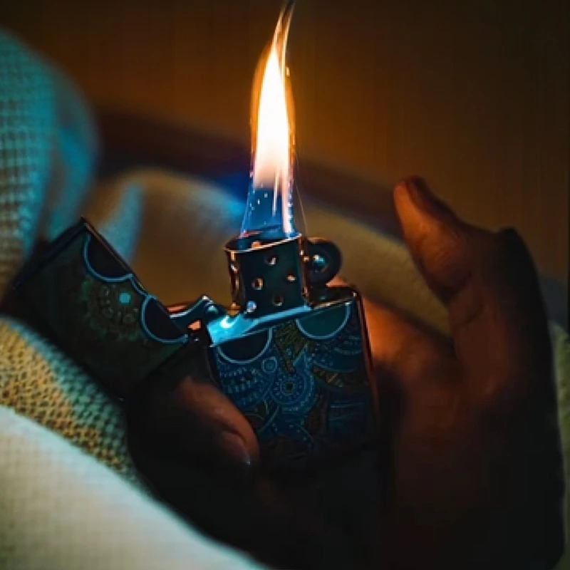 创意侧滑透明打火机惊喜男士礼物随机盒子点烟器端煤油机点火个性