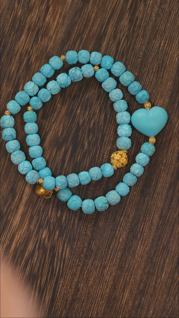 【闪购商品】绿松石手链18K金镶嵌1