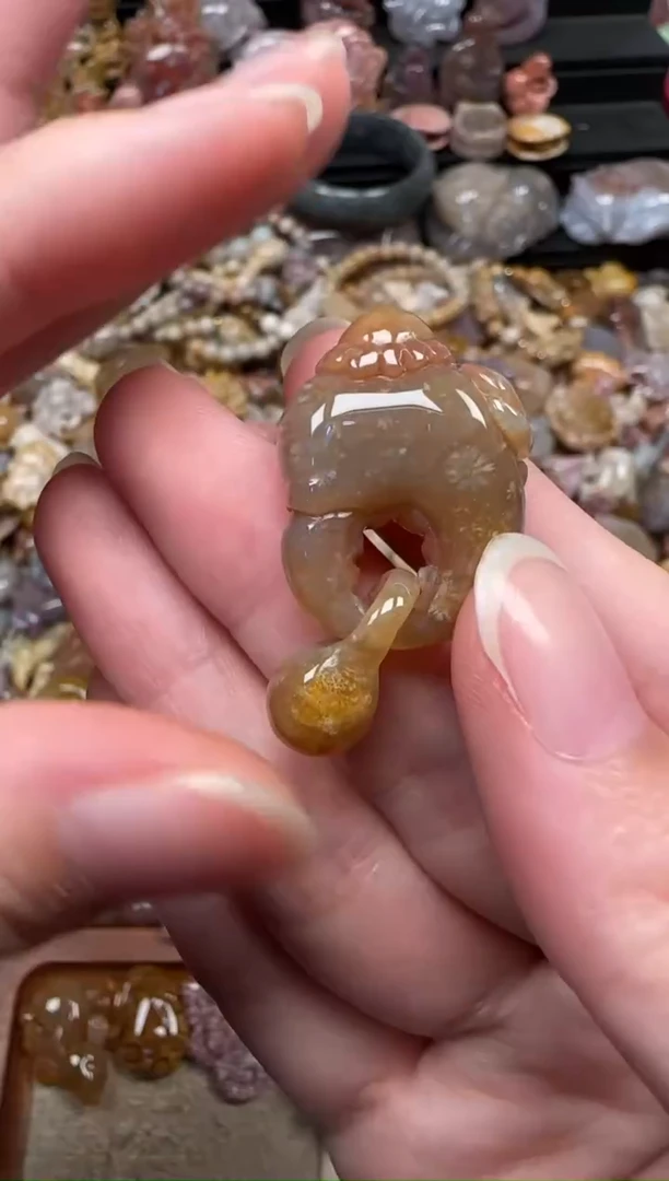 颈饰未镶嵌硅化珊瑚（珊瑚玉）600